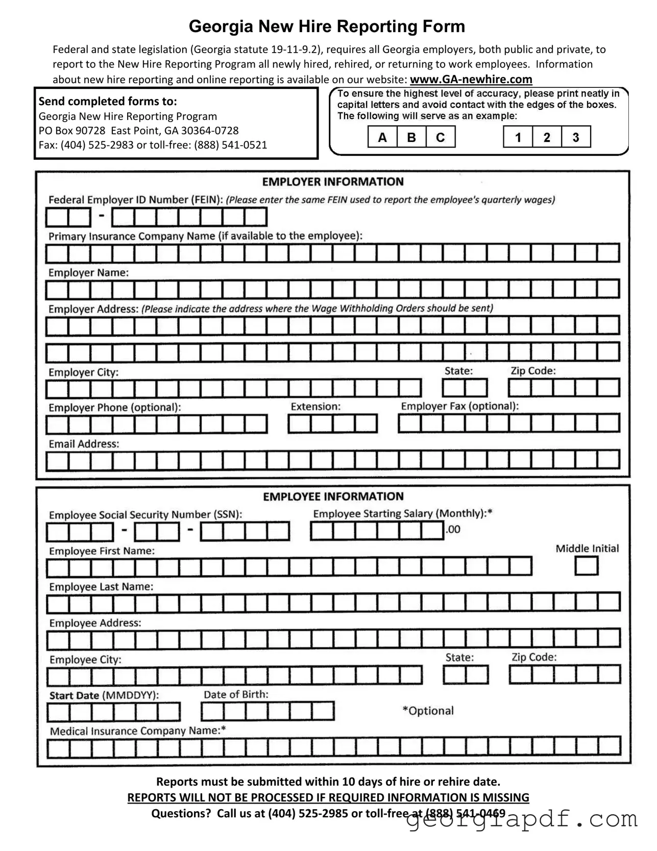 Download Georgia Hire Reporting Form