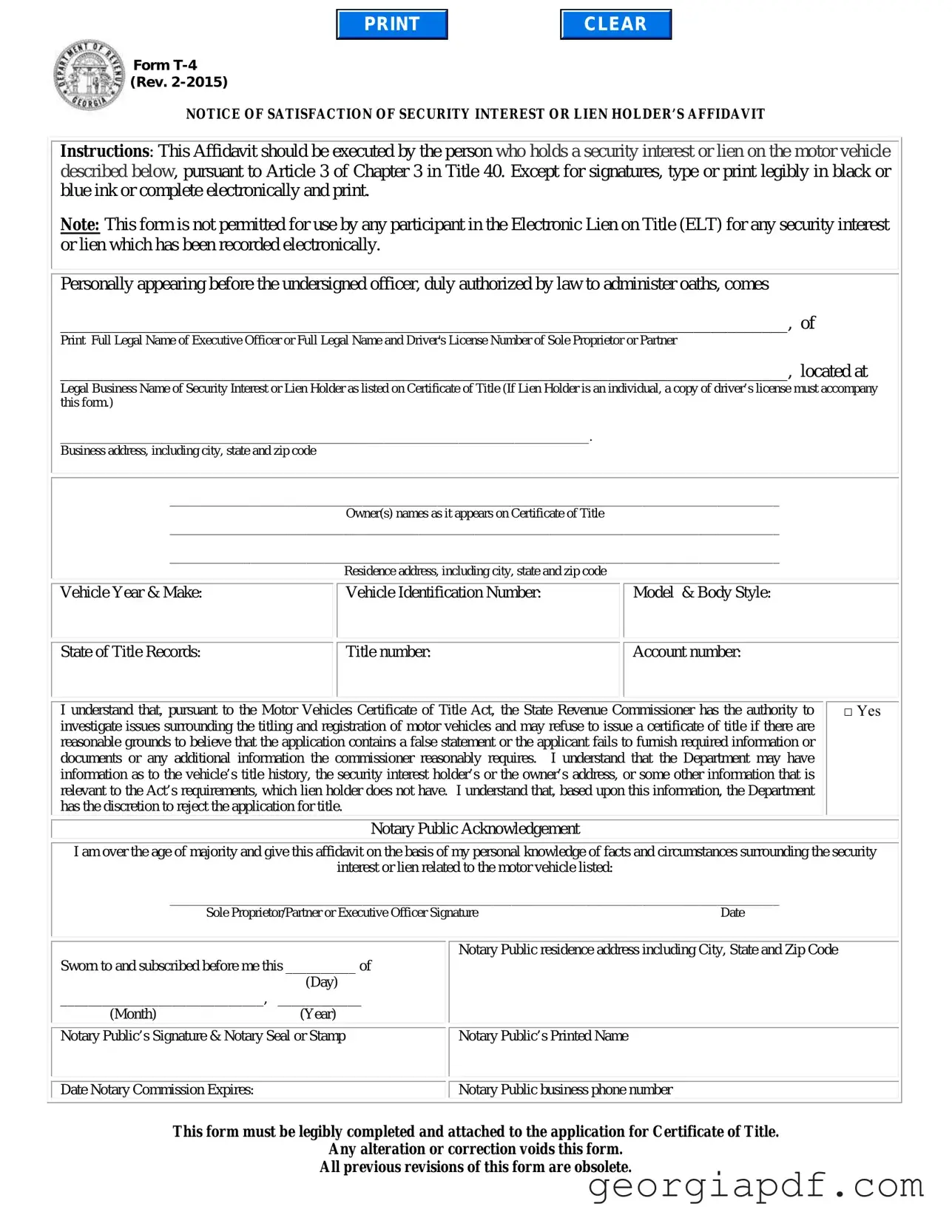 Download Georgia T4 Form