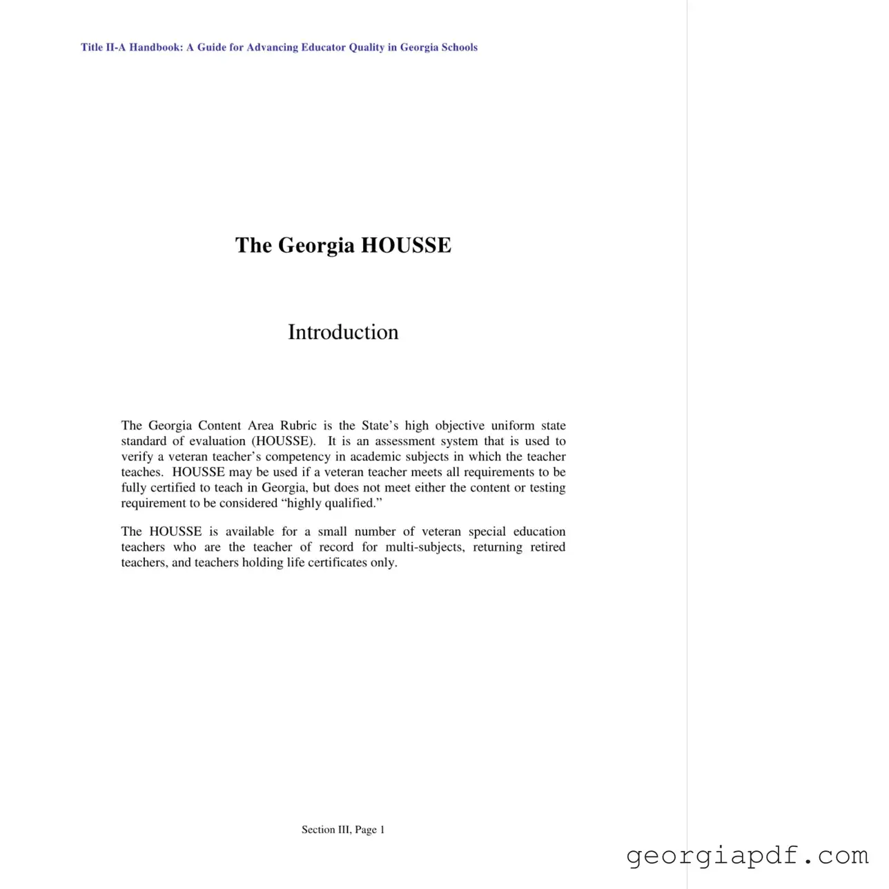 Download Housse Rubric Georgia Form