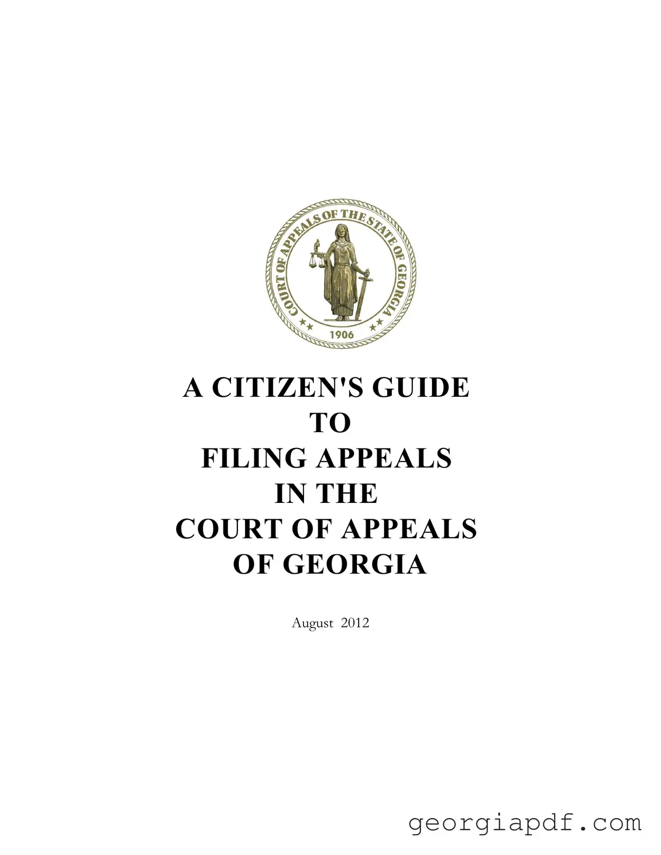 Download Notice Appeal Georgia Form