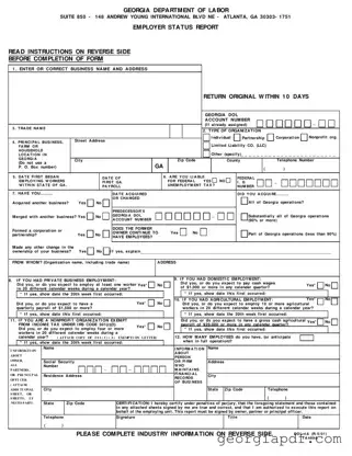 Download Georgia Department Of Labor Form