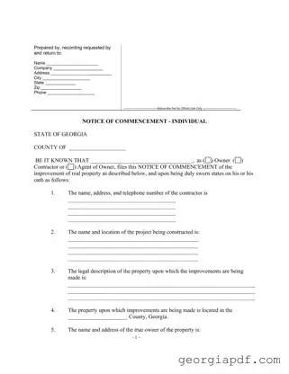 Download Georgia Notice Form