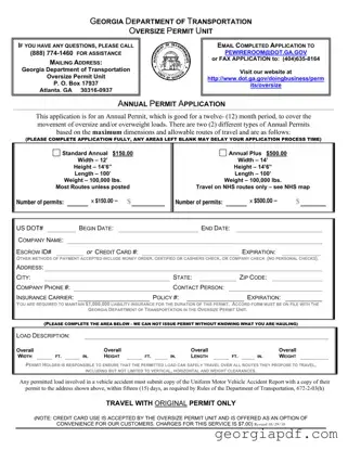 Download Georgia Permit Application Form