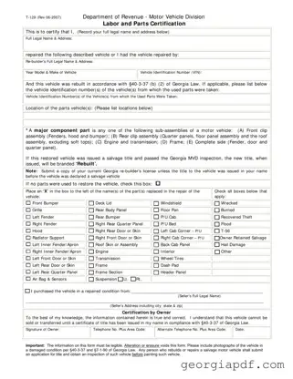 Download Georgia T 129 Form