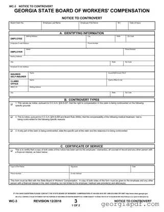 Download Georgia Wc 3 Form