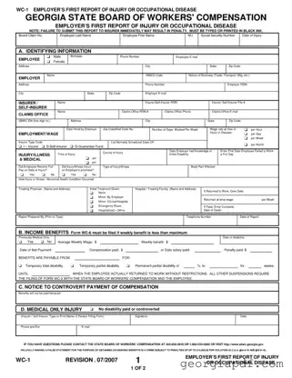 Download Wc 1 Georgia Form