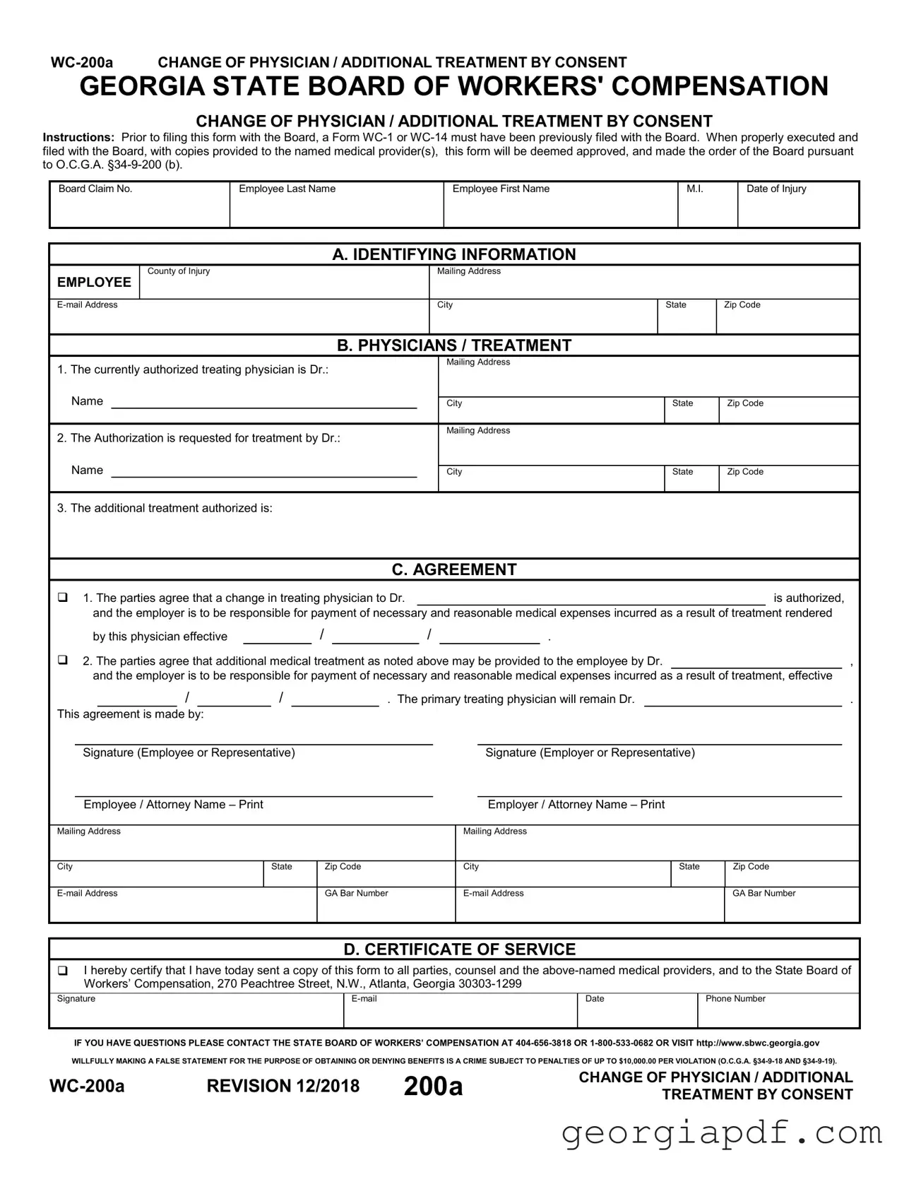 Download Wc 200A Georgia Form